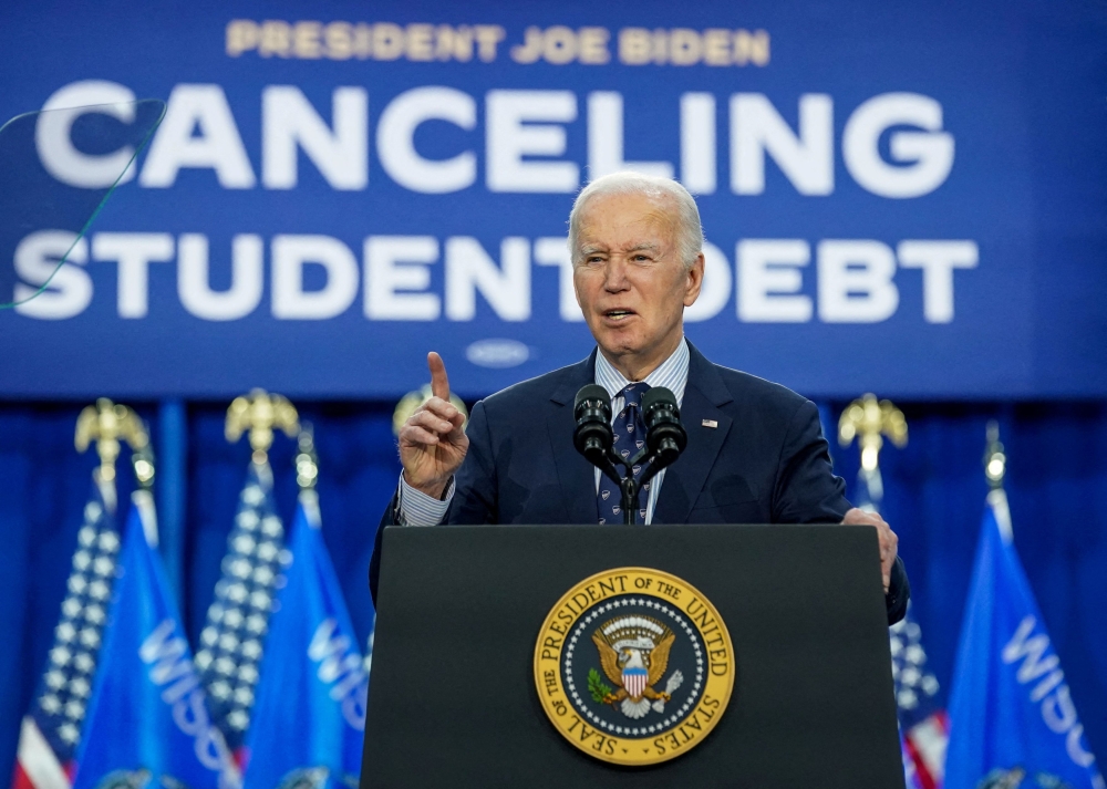Biden is not a profound orator nor does he draw an ecstatic response from his supporters like Trump. Yet he is known for a certain stubborn determination, and cultivates an image of empathy.  — Reuters pic