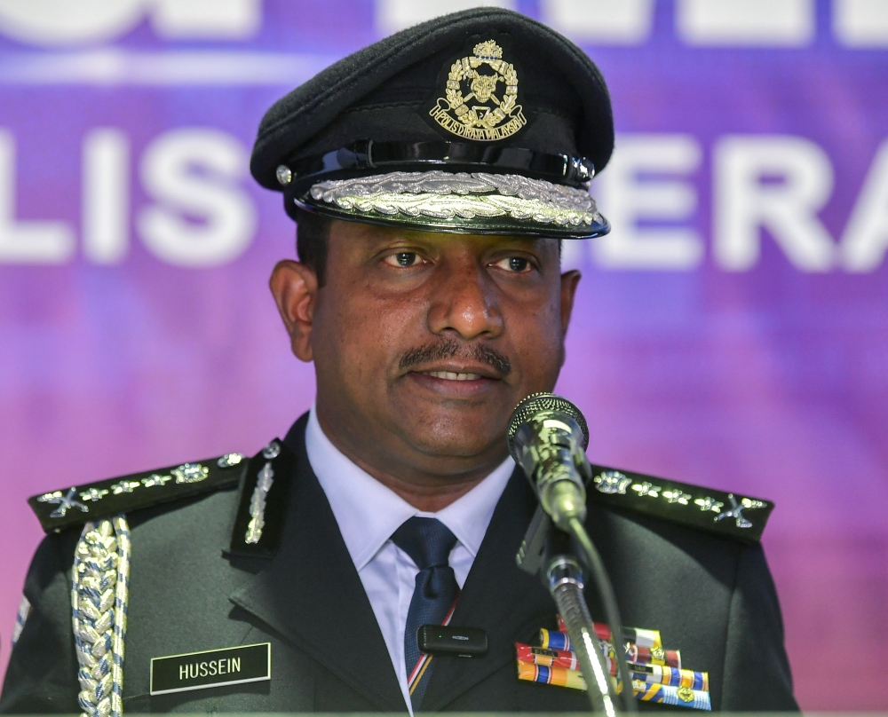 Selangor police chief Datuk Hussein Omar Khan speaks during a press conference in Kajang June 26, 2024. ― Bernama pic