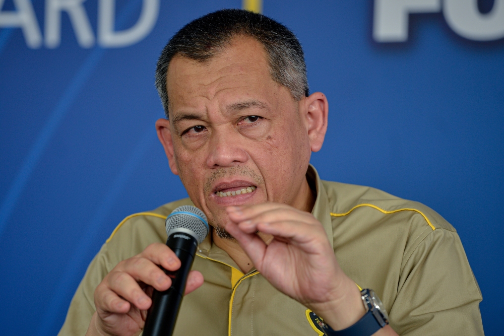 FAM president Datuk Hamidin Mohd Amin speaks at the FAM NTC groundbreaking ceremony in Putrajaya June 26, 2024. — Bernama pic
