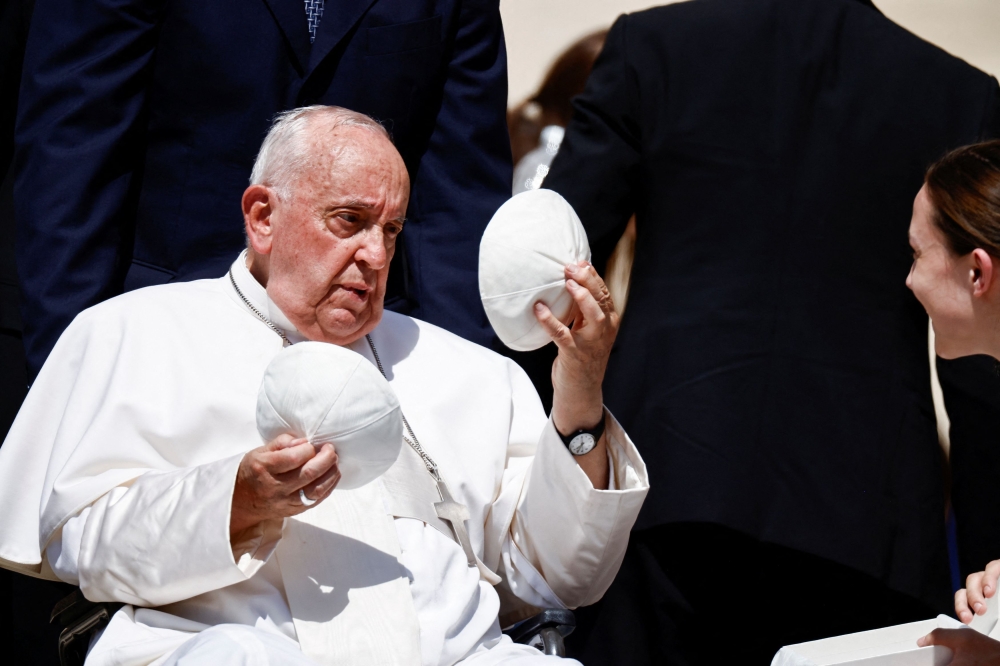 Pope Francis stated his stance against any kind of drug decriminalisation. — Reuters pic