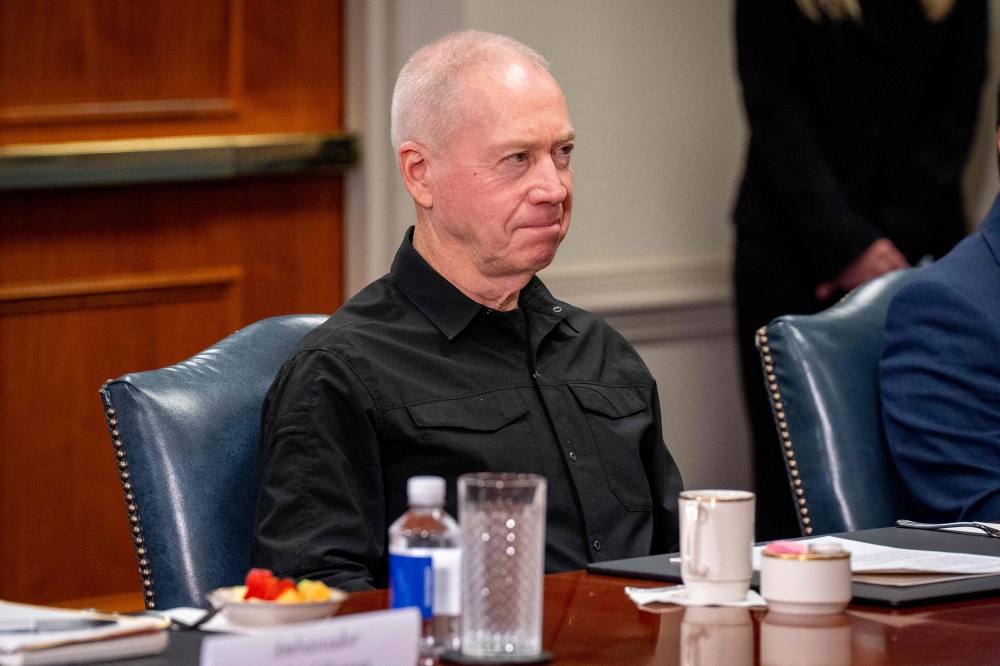 Defence Minister Yoav Gallant warned during a visit to Washington that Israel’s military is capable of taking Lebanon ‘back to the Stone Age’ in any war with Hezbollah militants. — AFP pic