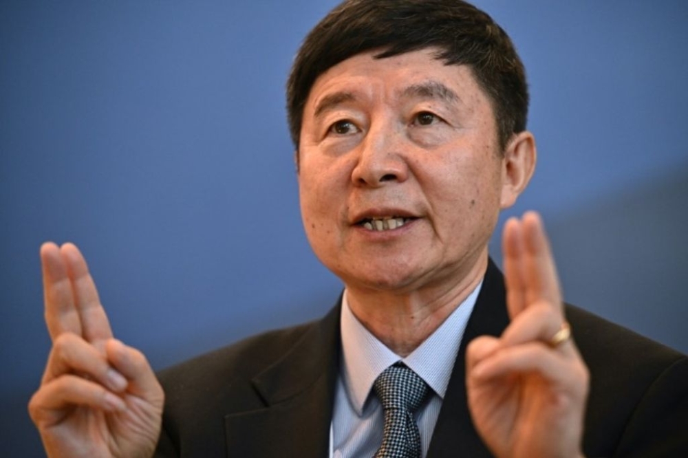 Jun Ni, chief manufacturing officer for China’s battery giant CATL, says Western tariffs on electric vehicles present a ‘challenge’. — AFP pic