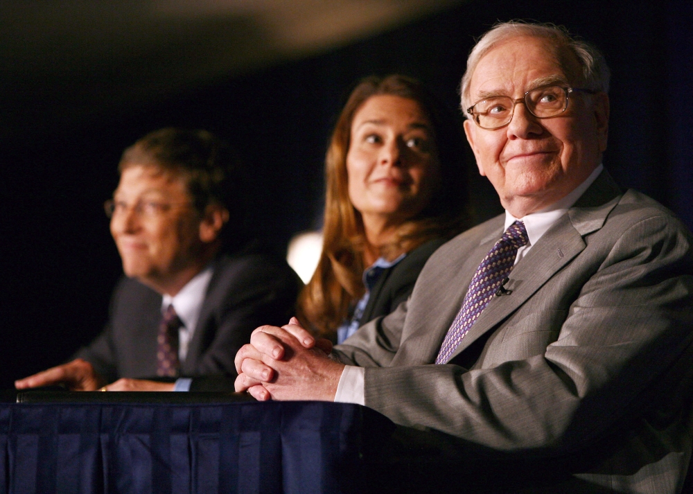 Warren Buffett is donating another US$5.3 billion (RM25 billion) of Berkshire Hathaway stock to the Bill & Melinda Gates Foundation and four family charities, his biggest annual donation since he began making them in 2006. — Reuters file pic