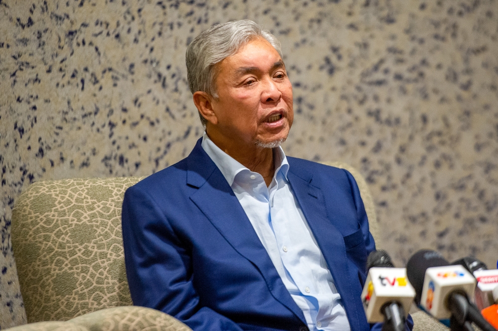 File photo of Deputy Prime Minister Datuk Seri Dr Ahmad Zahid Hamidi  in Kuala Lumpur on 24 June 2024. — Picture by Shafwan Zaidon