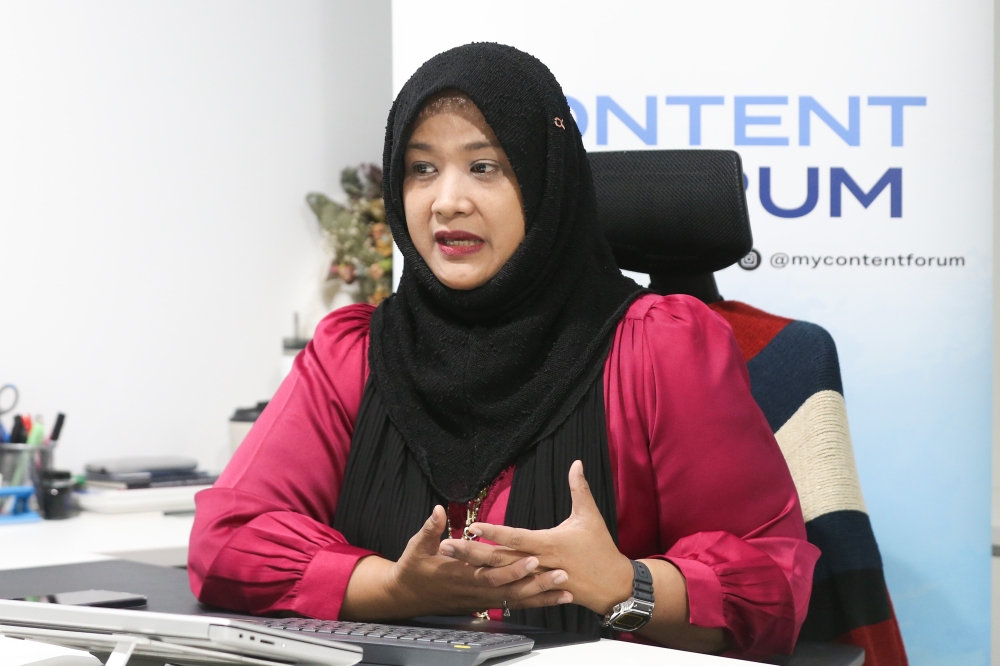 Mediha said CMCF is currently working on a guideline for ethical reporting and sharing of suicide-related content. — Picture by Miera Zulyana