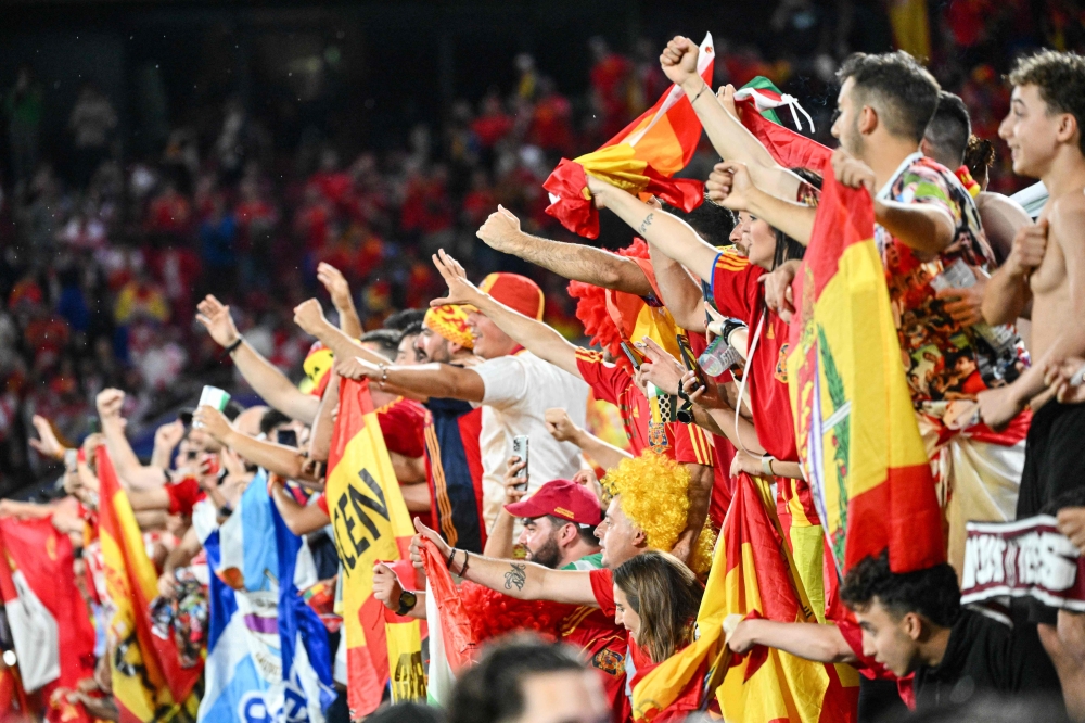 Spain defeated surprise packages Georgia 4-1 to set up a mouthwatering quarter-final showdown with hosts Germany. — AFP pic