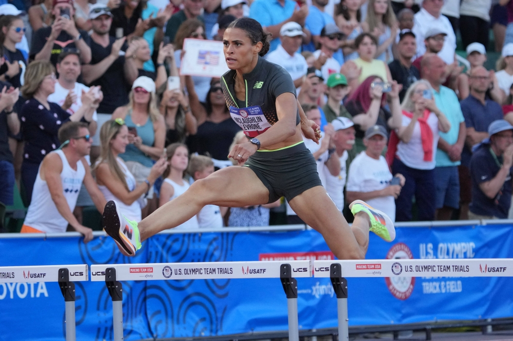 McLaughlin-Levrone wins the women's 400m hurdles in a world record 50.65 during the US Olympic Team Trials at Hayward Field.— Reuters pic.