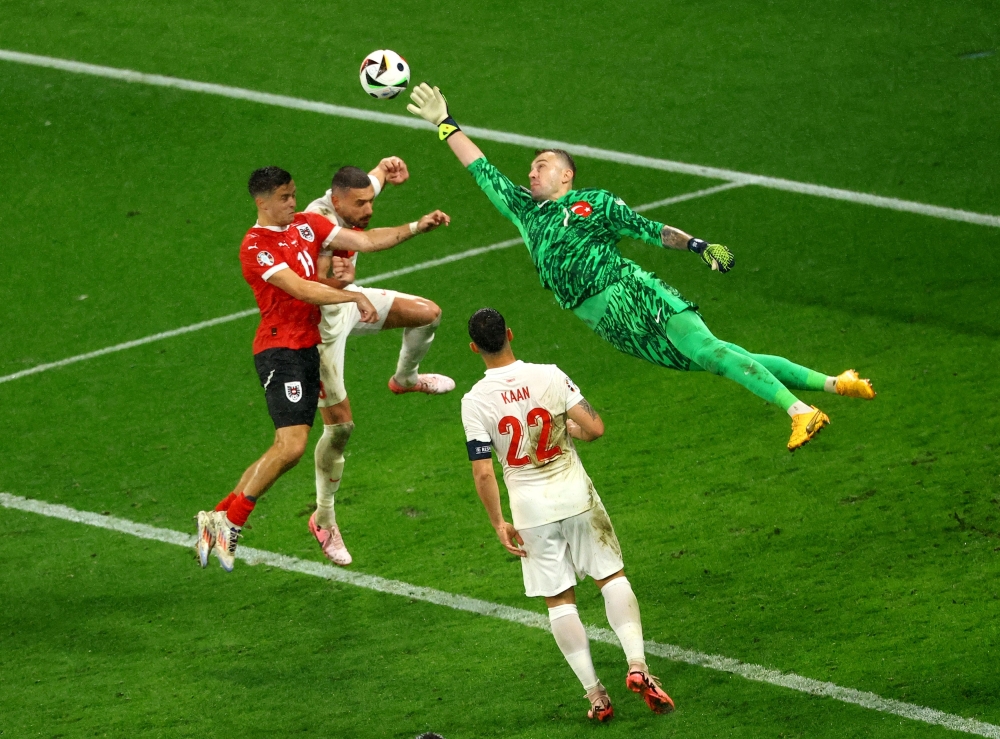 Austria vs Turkey on July 2. — Reuters pic