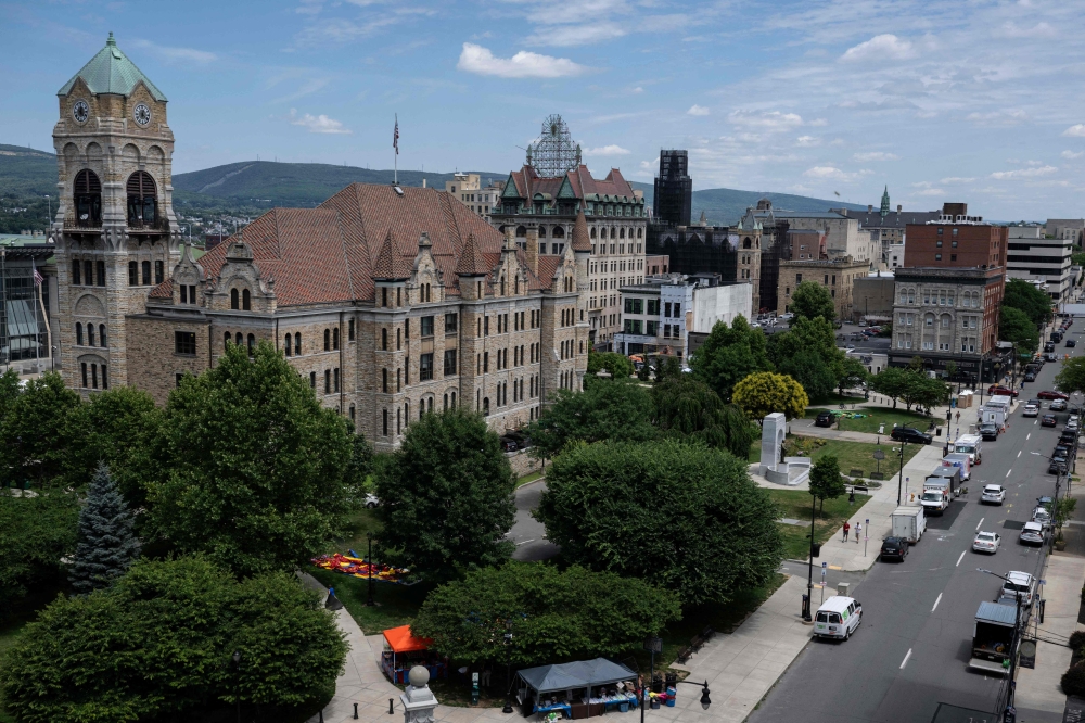 A general view shows downtown Scranton, Pennsylvania. — AFP pic