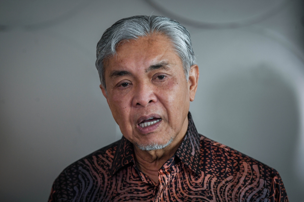 Deputy Prime Minister Datuk Seri Ahmad Zahid Hamidi speaks to the media after chairing a meeting of the Supreme Committee on the Establishment of the Malaysian Gig Economy Commission in Kuala Lumpur July 4, 2024. — Bernama pic