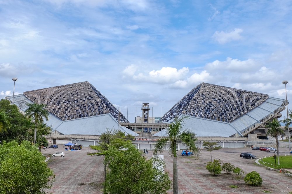 A side view of the Shah Alam Stadium inspired by the Hajduk Split Stadium in Croatia, taken on November 26, 2023. — Picture by Yusof Mat Isa