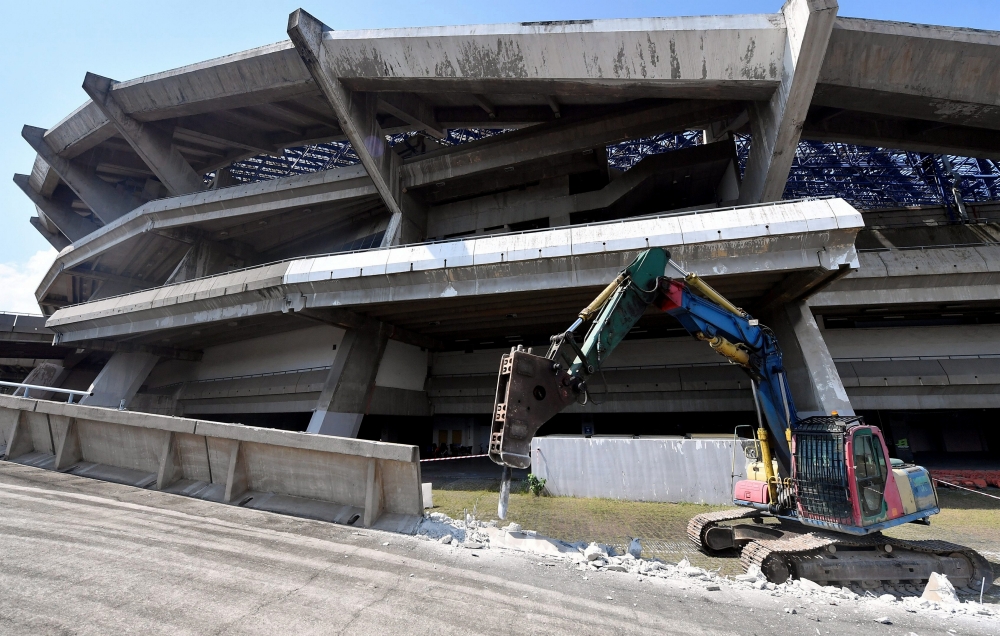 Demolition of the 30-year-old Shah Alam Stadium started July 2, 2024. — Bernama pic