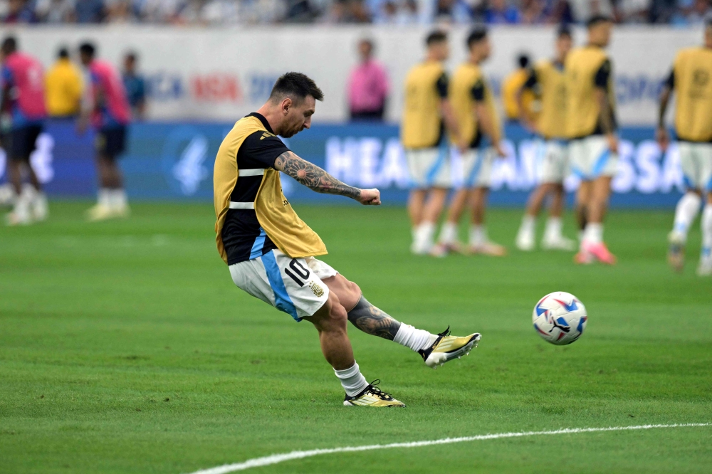 Lionel Messi will start for Argentina in their Copa America quarter-final against Ecuador after shrugging off hamstring pain. — AFP pic