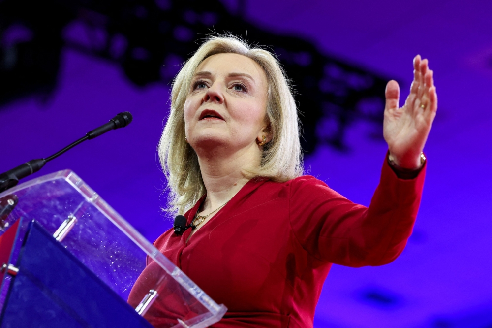 Truss—whose shelf-life as premier was lampooned as shorter than that of an Iceberg lettuce—said she had “a lot to think about” when asked if she wanted to stay in politics. — Reuters pic