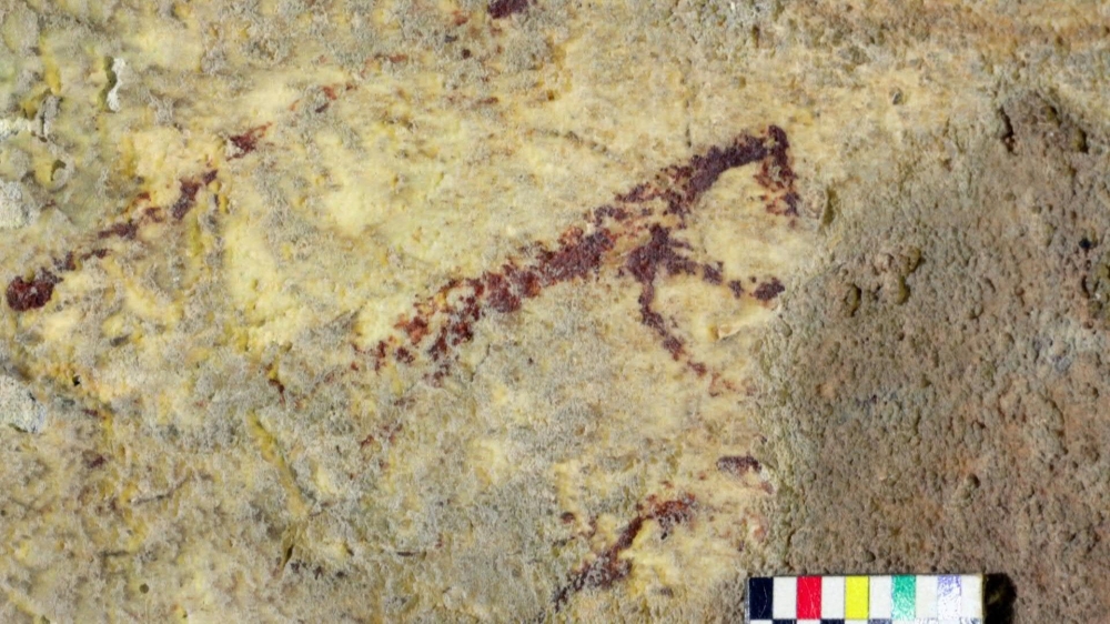 The world's oldest artwork discovered in an Indonesian cave. — AFP 