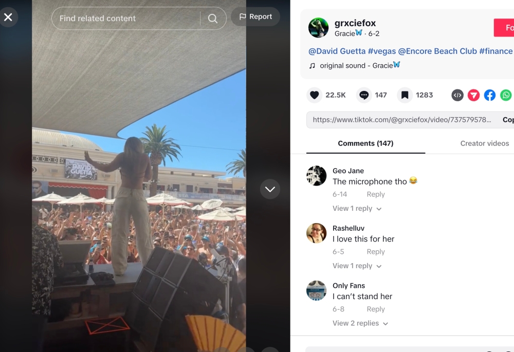 The song 'Man in Finance' has been remixed and shared all over social media.— Screenshot via TikTok/@grxciefox