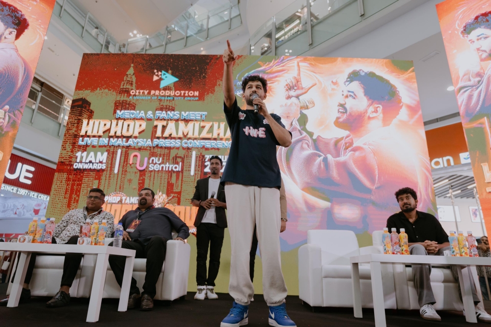 During a press conference at Nu Sentral yesterday, Adhi said his admiration for Malaysia extends beyond music, acknowledging its role in fostering Tamil-independent music. — Pic by City Production.