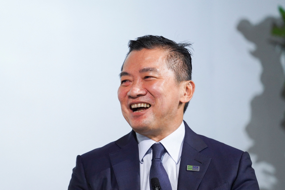 Singapore Exchange CEO Loh Boon Chye speaks at the Reuters NEXT conference in Singapore July 9, 2024. Loh said there are no immediate plans to allow cryptocurrency listings on its bourse, adding that conditions are still not ripe for such a move. — Reuters pic 