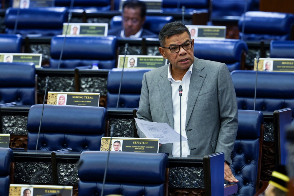 Home Minister Datuk Seri Saifuddin Nasution Ismail said the Malaysia Checkpoints and Border Agency Bill 2024 to establish the agency was tabled for the first reading in the Dewan Rakyat today. — Bernama pic
