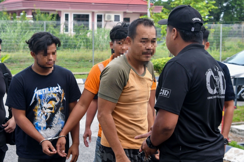 The three accused at the Sessions Court in Kota Baru, July 9, 2024. — Bernama pic 