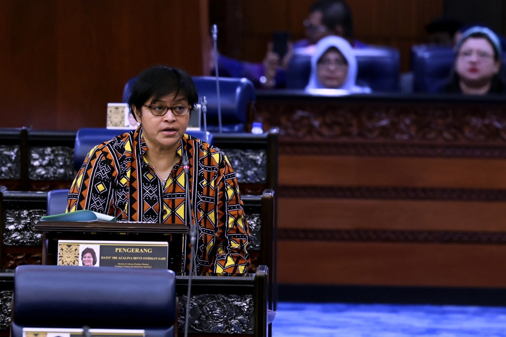 The Bill to amend the Evidence of Child Witness Act 2007 (Act 676) was tabled by the Minister of Law and Institutional Reform in the Prime Minister’s Department Datuk Seri Azalina Othman Said. — Bernama file pic 