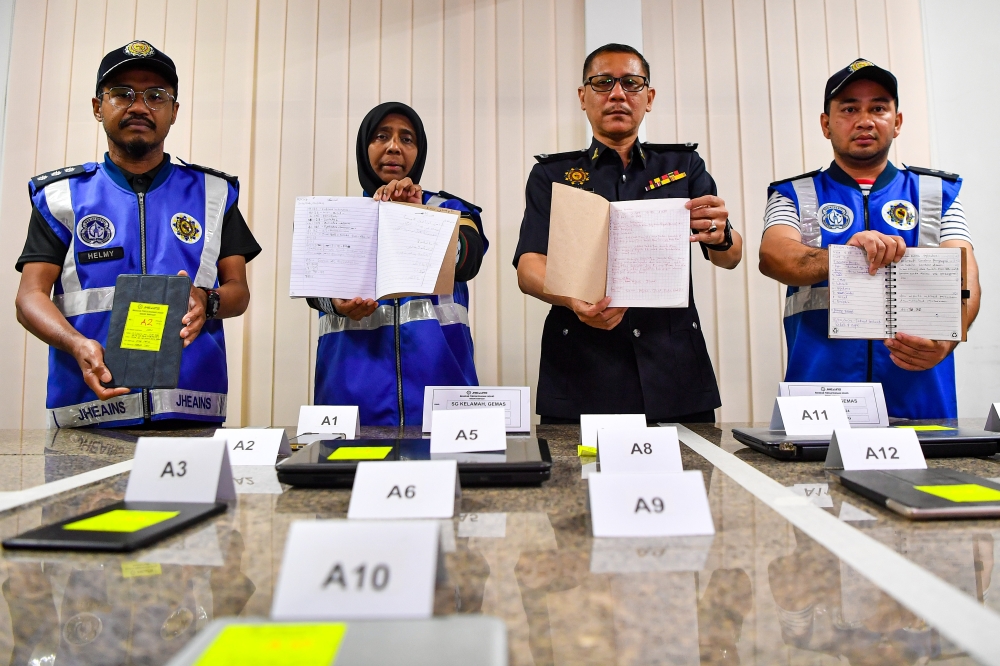 Some of the items seized by the Negeri Sembilan Islamic Religious Affairs Department enforcement team. — Bernama pic
