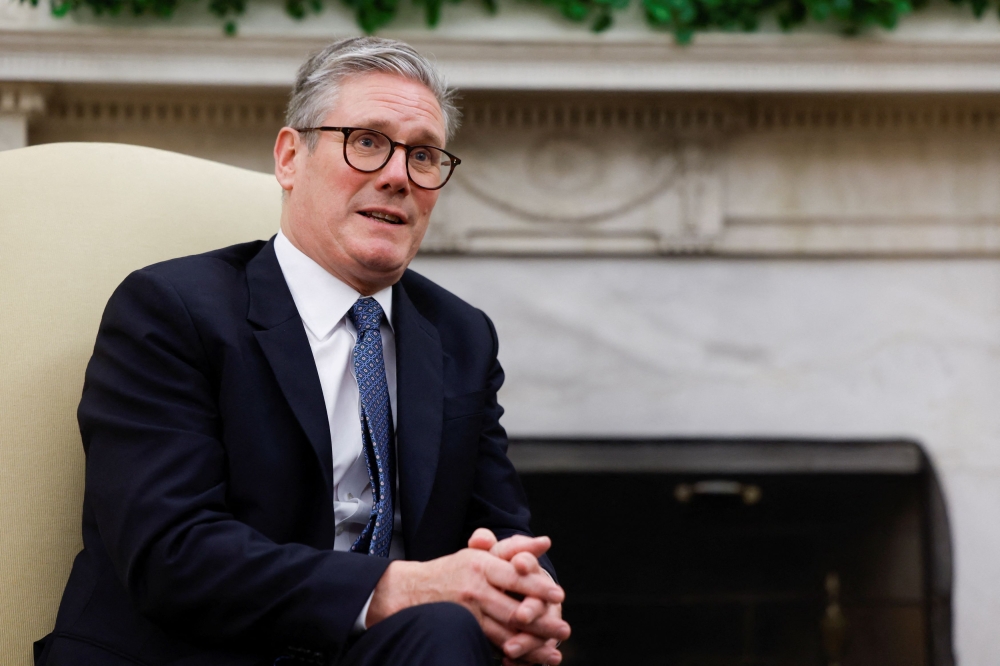 The Labour party leader oversaw a landslide victory in Thursday’s general election, ending 14 years of rule by Rishi Sunak’s Conservatives. — Reuters pic