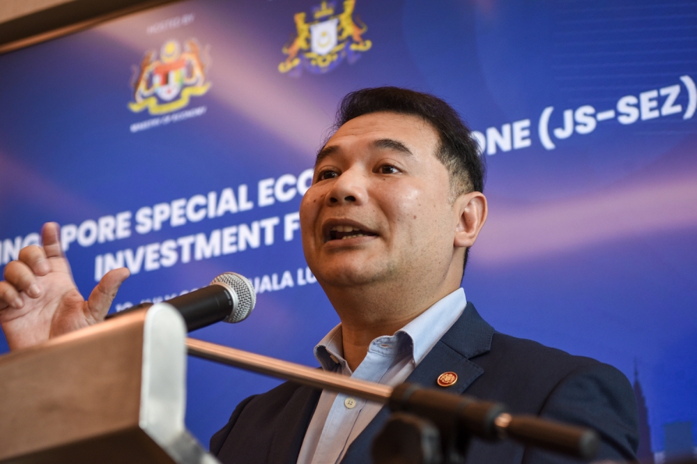 Economy Minister Rafizi Ramli has defended the sudden announcement of diesel subsidy rationalisation. —Picture by Raymond Manuel