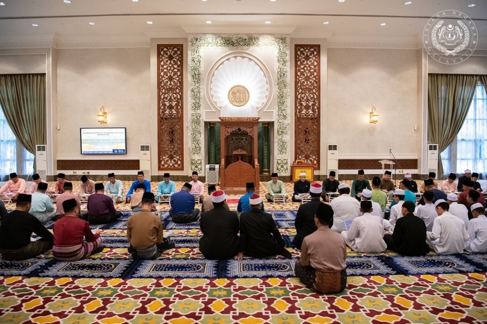 The ceremony was held at the Istana Negara main surau and began with congregational Maghrib prayers July 11, 2024. — Picture from Facebook/Sultan Ibrahim Sultan Iskandar