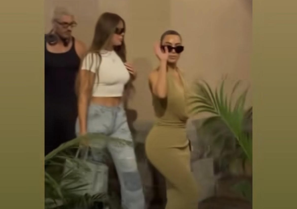 Kim Kardashian shared an Instagram story of her arrival with Khloe to the lavish three-day wedding. — Screengrab via Instagram/kimkardashian