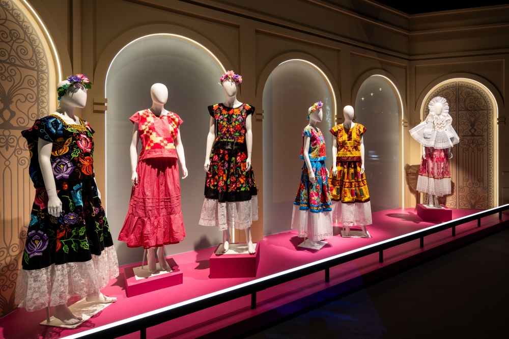 Frida’s colourful outfits are included in the exhibition. — Picture courtesy of Marina Bay Sands