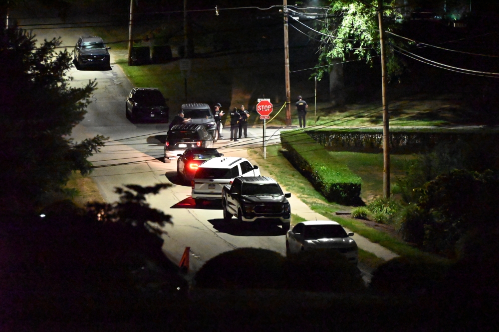 Police cars are seen outside the residence of Thomas Matthew Crooks, Trump Rally Shooter, in Pennsylvania, United States on July 14, 2024. — Anadolu Media pic via Reuters