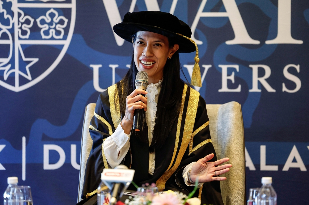 Heriot-Watt University Malaysia Pro-Chancellor Datuk Nicol David said she is looking forward to working closely with the university in spurring the ambition and purpose of its students and staff to fulfil its mission to educate and conduct research for the betterment of the country. — Bernama pic 