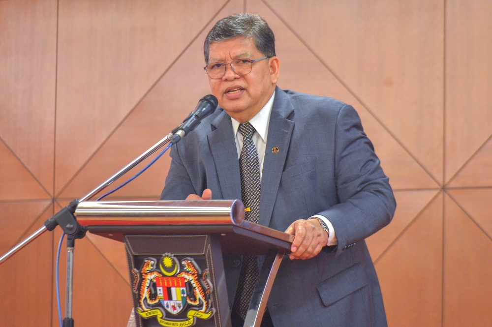 There was a recent furore over Dewan Rakyat speaker Tan Sri Johari Abdul's remark that the seats of the six Bersatu MPs ought not to be declared vacant. — Picture by Shafwan Zaidon