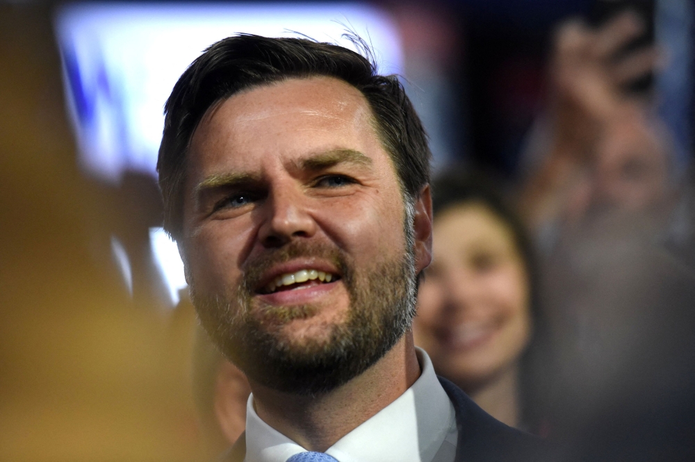 Republican vice presidential candidate JD Vance arrives for Day 1 of the Republican National Convention (RNC), at the Fiserv Forum in Milwaukee, Wisconsin July 15, 2024. — Reuters pic  