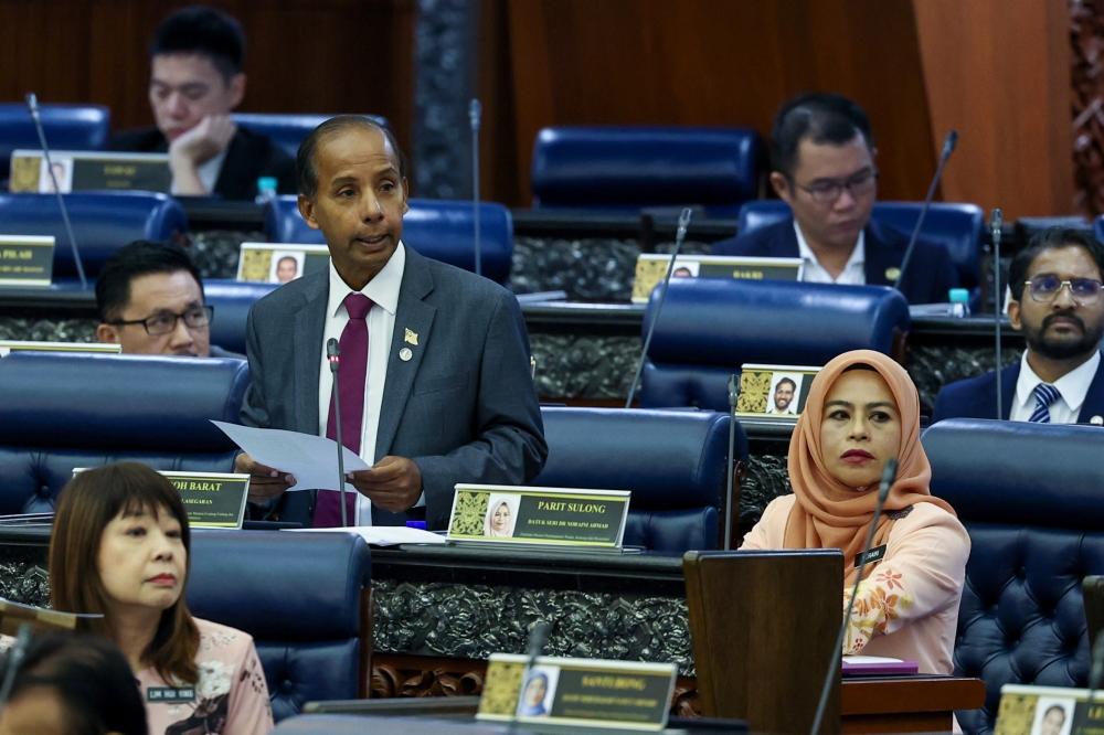 Deputy Minister in the Prime Minister’s Department (Law and Institutional Reform) M Kulasegaran speaks during a question and answer session at the Dewan Rakyat , July 16, 2024. — Bernama pic 