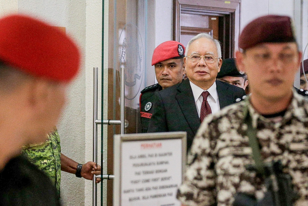 File picture of Datuk Seri Najib Razak at the Kuala Lumpur High Court, June 19, 2024. — Picture by Sayuti Zainudin 