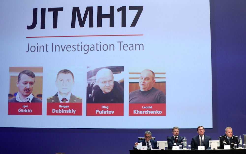 International investigators from a five-nation team present their findings in the downing of MH17 in Nieuwegein, the Netherlands on June 19, 2019. — Reuters pic