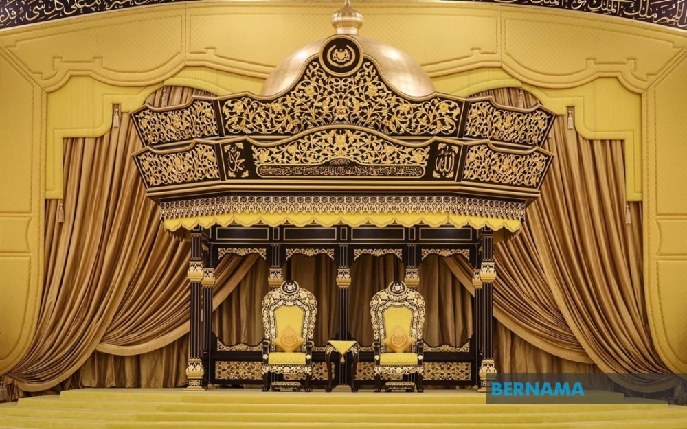 The throne in the Balairong Seri at Istana Negara comes with intricate carvings. — Bernama pic