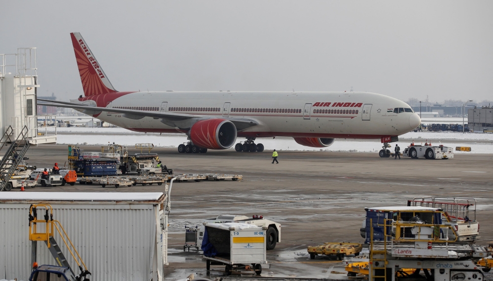 An Air India Boeing 777-300ER plane is towed at O'Hare International Airport in Chicago, Illinois in this file photo November 30, 2018. An Air India plane flying from Delhi to San Francisco made a precautionary landing in the Russian region of Siberia after crew detected a potential issue in the cargo hold area. — Reuters pic  