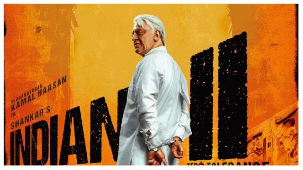 Kamal Haasan's ‘Indian 2’ debuts at the No 1 spot. — Photo via X/LycaProductions