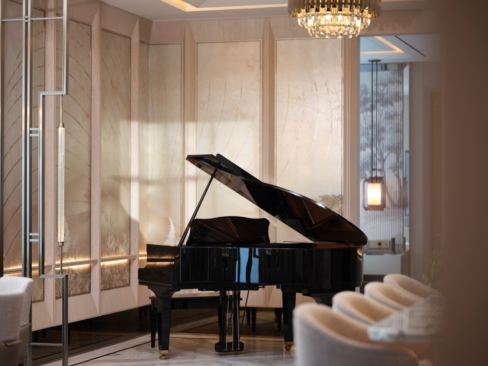 The Chairman Suite is decorated with a grand piano as centrepiece. — Pictures courtesy of Marina Bay Sands