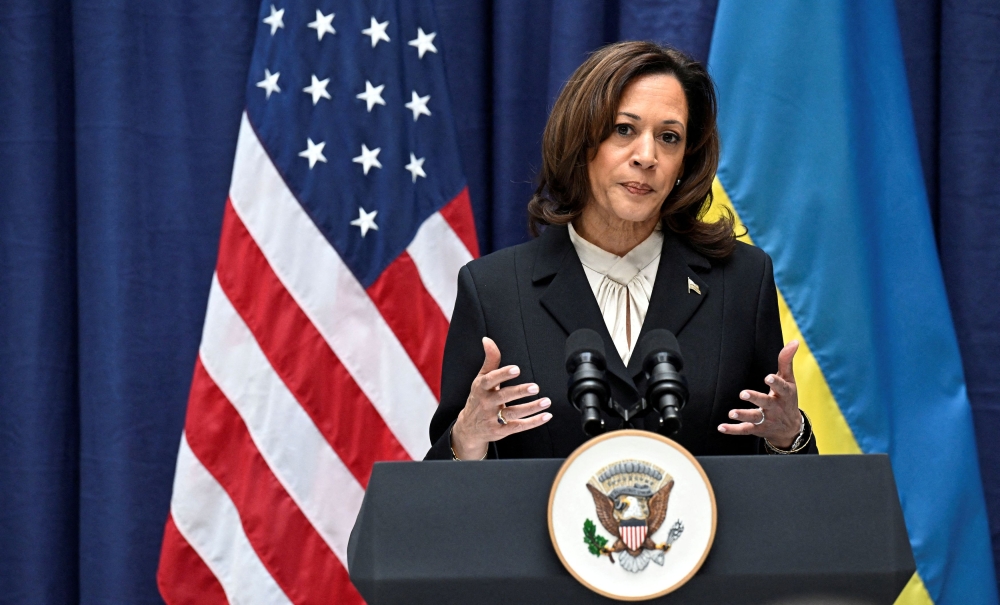 US Vice President Kamala Harris’s outreach to delegates started almost immediately after President Joe Biden dropped his re-election bid today. — Reuters pool pic