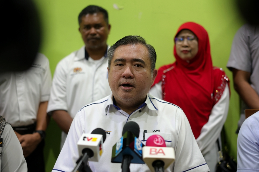 Transport Minister Anthony Loke said the disruptions experienced by travellers last week were inevitable. — Bernama pic