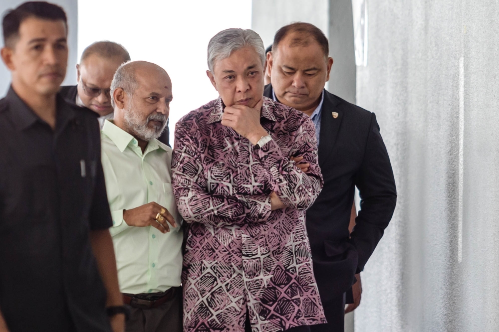 Last year, the prosecution decided to discontinue the Yayasan Akalbudi trial, which resulted in the High Court granting Datuk Seri Ahmad Zahid Hamidi a DNAA for all 47 corruption charges he faced. — Picture by Firdaus Latif