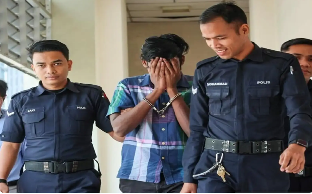 M Thinesh was charged with committing the offence against a six-year-old boy at a childcare centre on July 16. — Bernama pic
