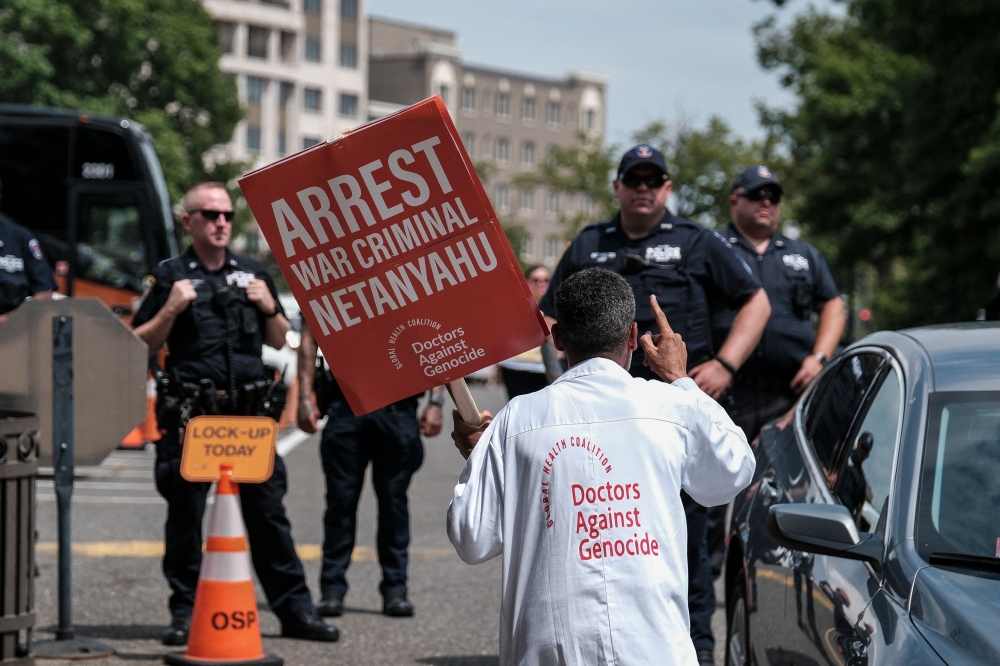 Protestors at Capitol Hill. — AFP pic
