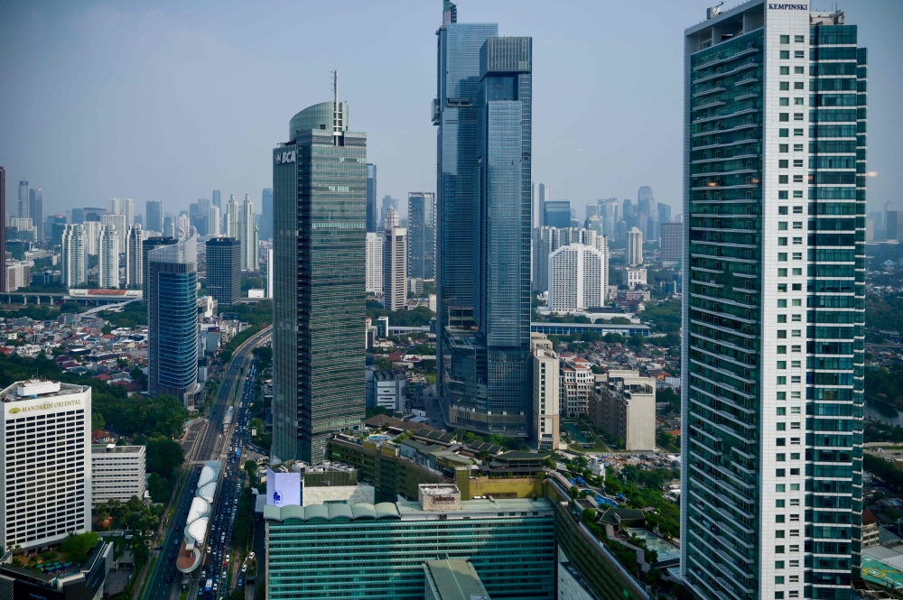 A view of the business district in Jakarta in June this year. — AFP pic