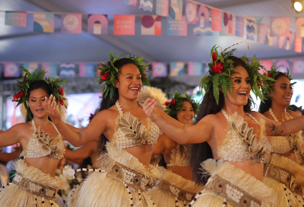 Performers participate in a traditional ceremony on the day of Paris 2024 Olympics opening ceremony in Teahupo’o, Tahiti, French Polynesia, July 26, 2024. — Reuters pic 
