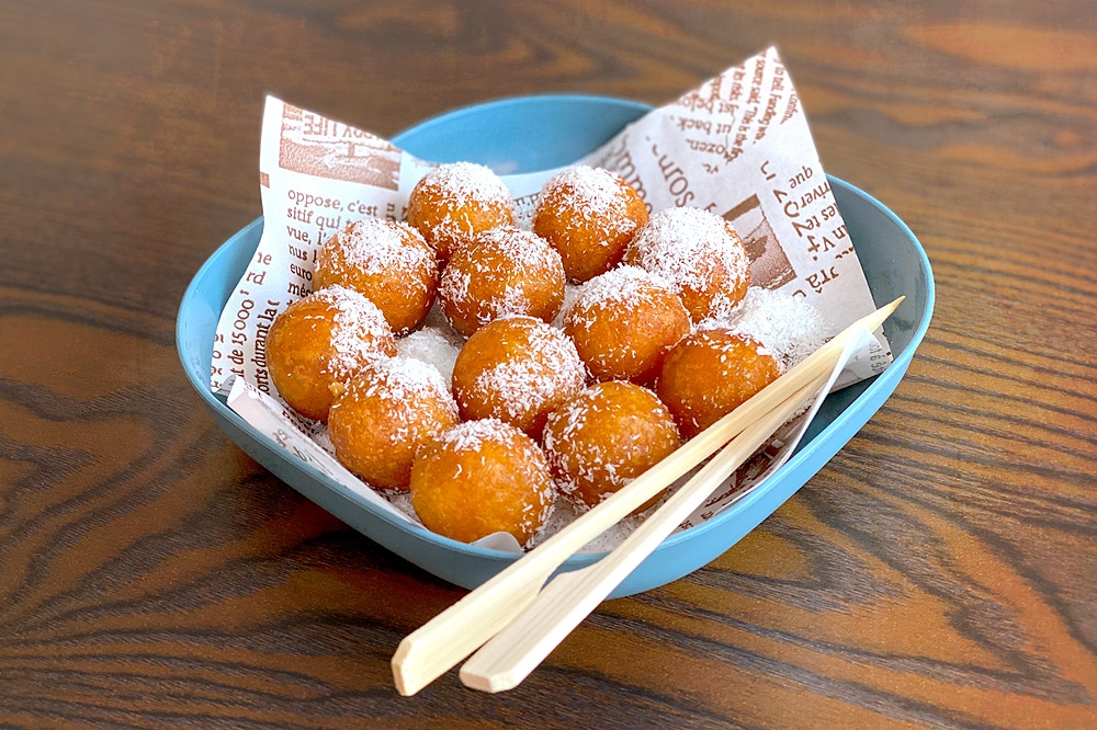 Fancy some ‘snow dusted’ Sweet Potato Balls? — Picture by CK Lim